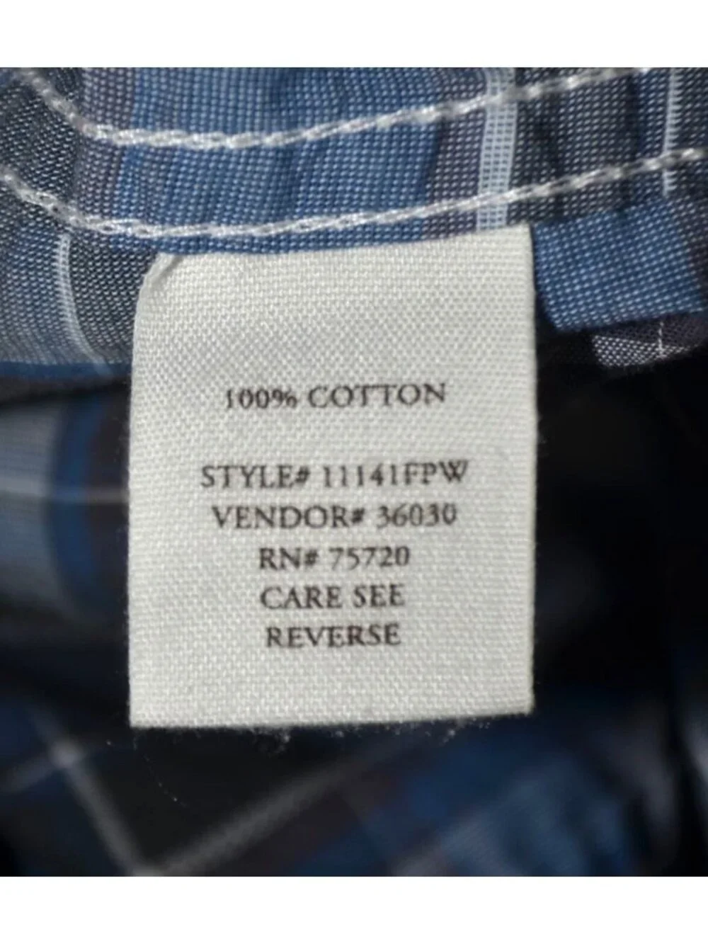 BKE Athletic Fit Mens Blue Plaid Pearl Snap Western Shirt Size XXL Embroidered